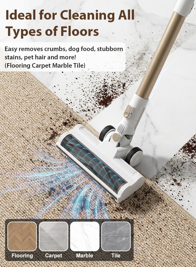 Xoopla 28KPA Corded Vacuum Cleaner, With Electric Rolling Brush, 7M Power Cord, 33000RPM Motor, 3-Stage Filtration, 800ML One-Click Dust Cup, Adjustable 2-Section Tube Stick Vacuum, LED Dust Light, Lightweight Handheld Vacuum for Home Pet Hair Carpet Hard Floor - Image 5